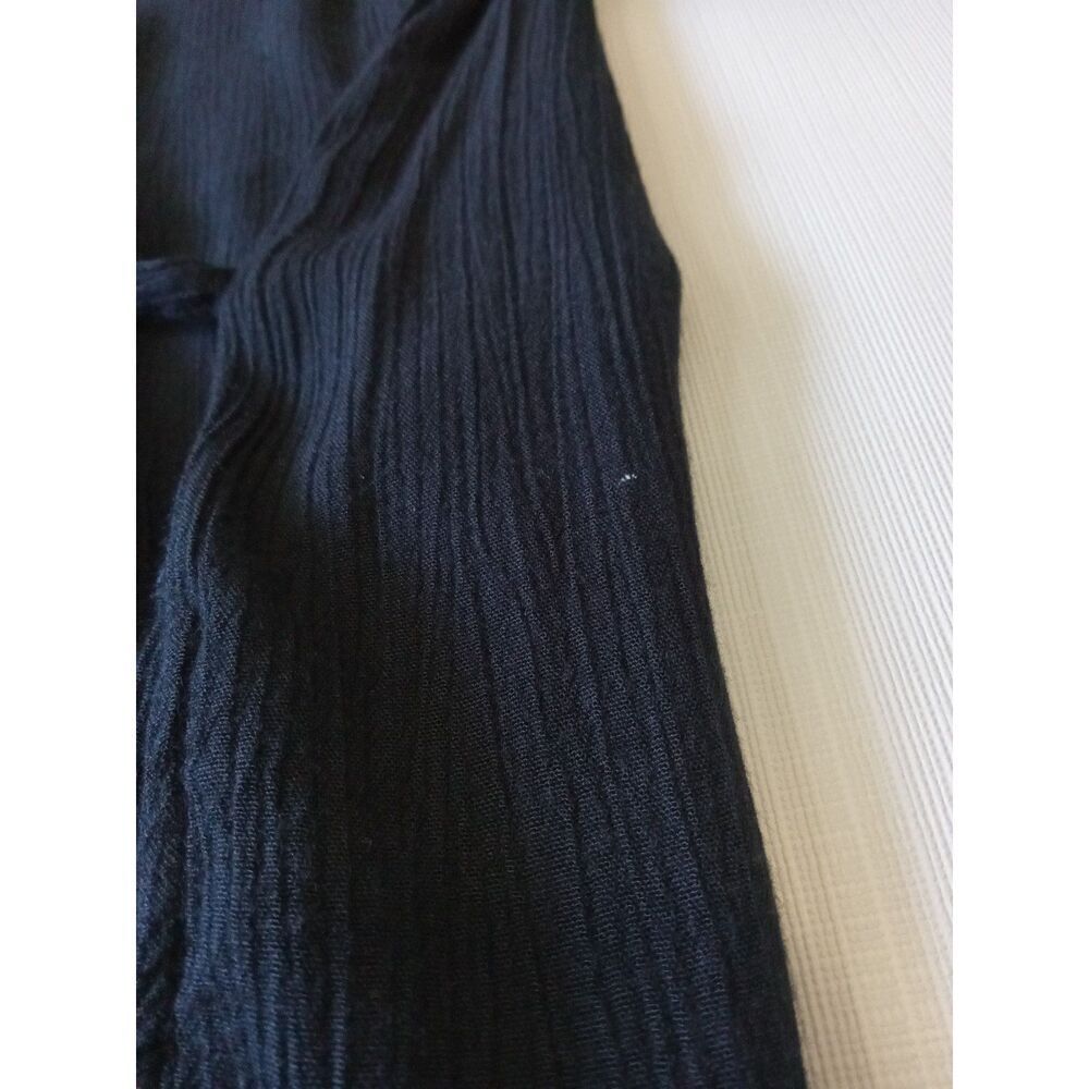 Delores Bell Vintage Black Lightweight Crinkled Fabric Maxi Dress Women's Medium - Picture 10 of 12